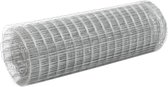 vidaXL Kippengaas 10x0.5 m gegalvaniseerd staal zilverkleurig