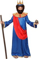 Widmann - Koning Prins & Adel Kostuum - Bijbelse Koning Hiram Van Tyrus - Jongen - blauw - Maat 116 - Carnavalskleding - Verkleedkleding