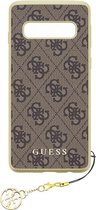 Guess 4G Charms Hard Case voor Samsung Galaxy S10E - Bruin