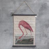 Kolony - Wanddecoratie - Wanddoek - Schoolkaart - Flamingo - Prent