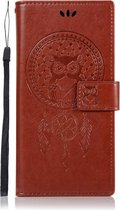 Shop4 - Samsung Galaxy Note 9 Hoesje - Wallet Case Dromenvanger Uil Bruin