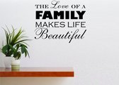 Muursticker - The Love Of A Family - 58x70 - Zwart