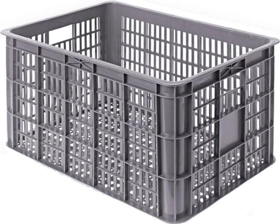 vervagen licentie Creatie Basil Crate Large - Fietskrat - 50 Liter - Grijs | bol.com