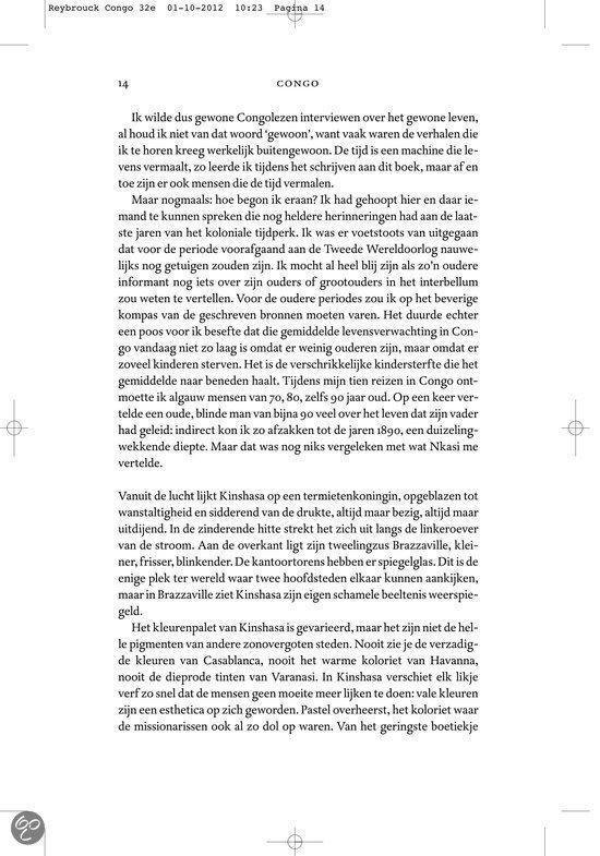 Page de texte avec le titre 'Congo' en haut et le texte d'un livre, numérotée 14.