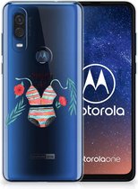 Motorola One Vision Telefoonhoesje met Naam Boho Summer