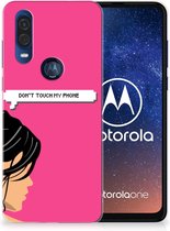 Motorola One Vision Silicone-hoesje Woman DTMP