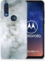 Motorola One Vision Hoesje maken Painting Grijs