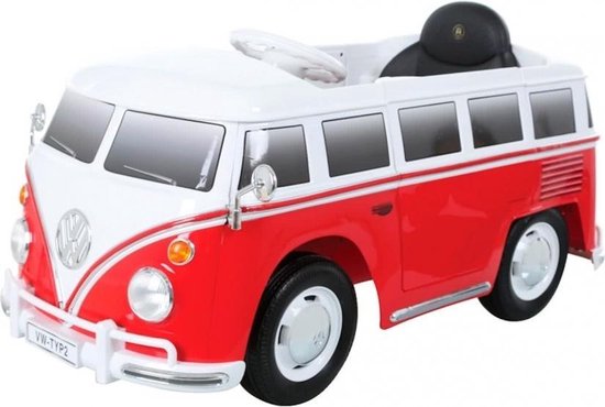 Accu-auto VW Bus Rood - Volkswagen T1 accu auto voor de kleinste chauffeurs