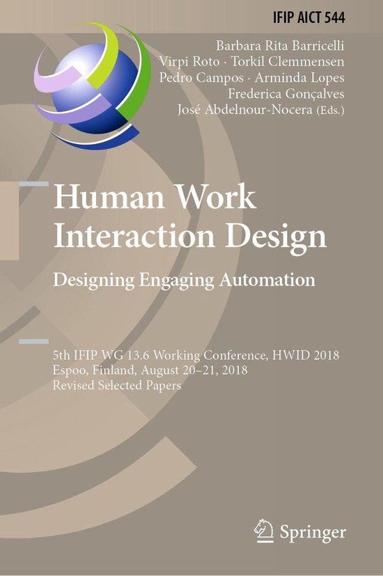 Springer Nature Proceedings Computer Science - Human Work In ... - cover