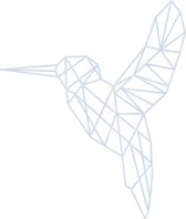 Vogel Geometrisch Hout 42 x 50 cm Grey - Wanddecoratie
