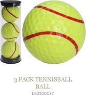 3 legend golfballen, tennisbal print