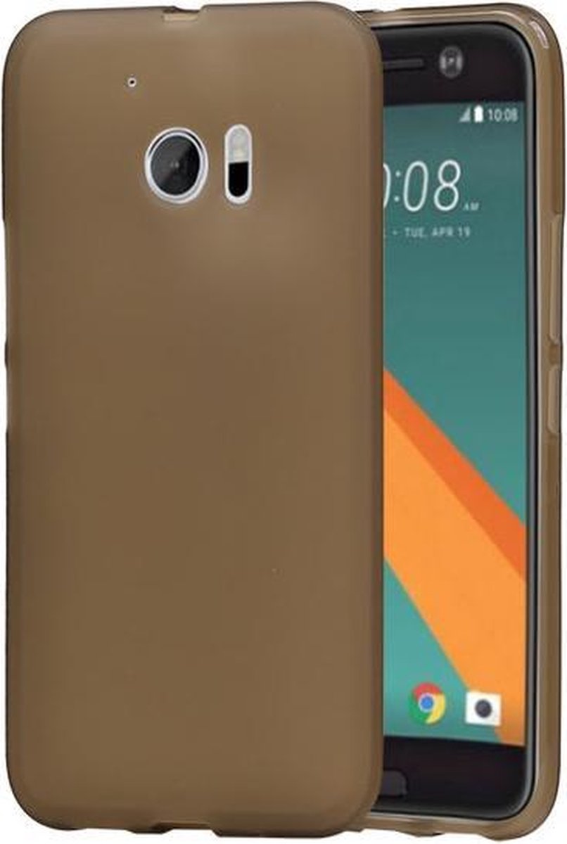 HTC 10 TPU Back Cover Hoesje Transparant Grijs