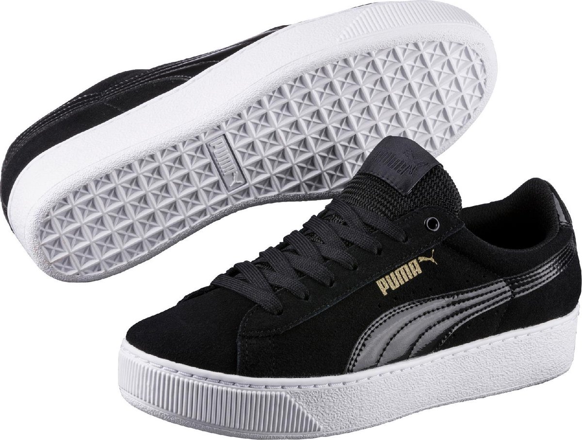 puma vikky black white