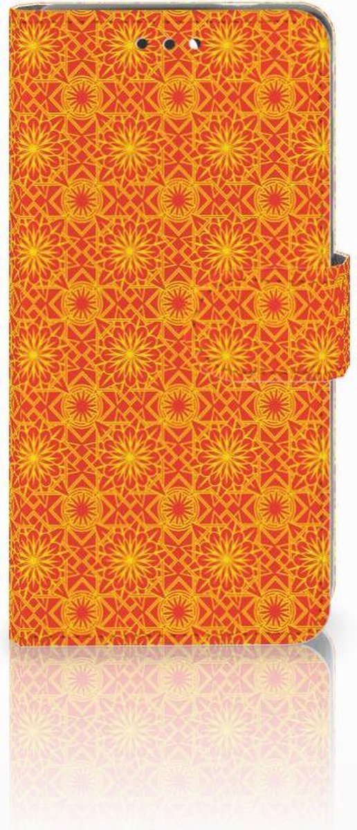 Book Case voor Nokia 3.1 (2018) Telefoon Hoesje Batik Oranje