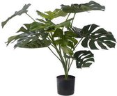 Monstera - Gatenplant - kunstplant - 15 bladeren - In Pot 85cm