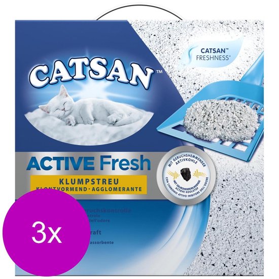 Catsan Active Fresh - Kattenbakvulling - 3 x 8 l