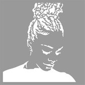 Pronty Mask stencil Silhouette girl 470.801.048 15x15 centimeter