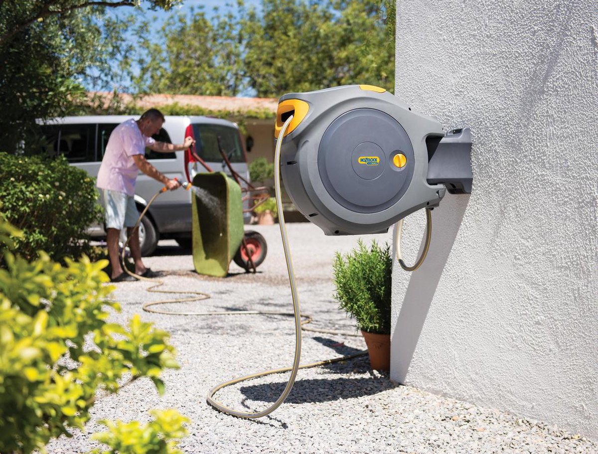 Hozelock Auto Reel enrouleur mural automatique Flowmax 30 m Ø 15 mm