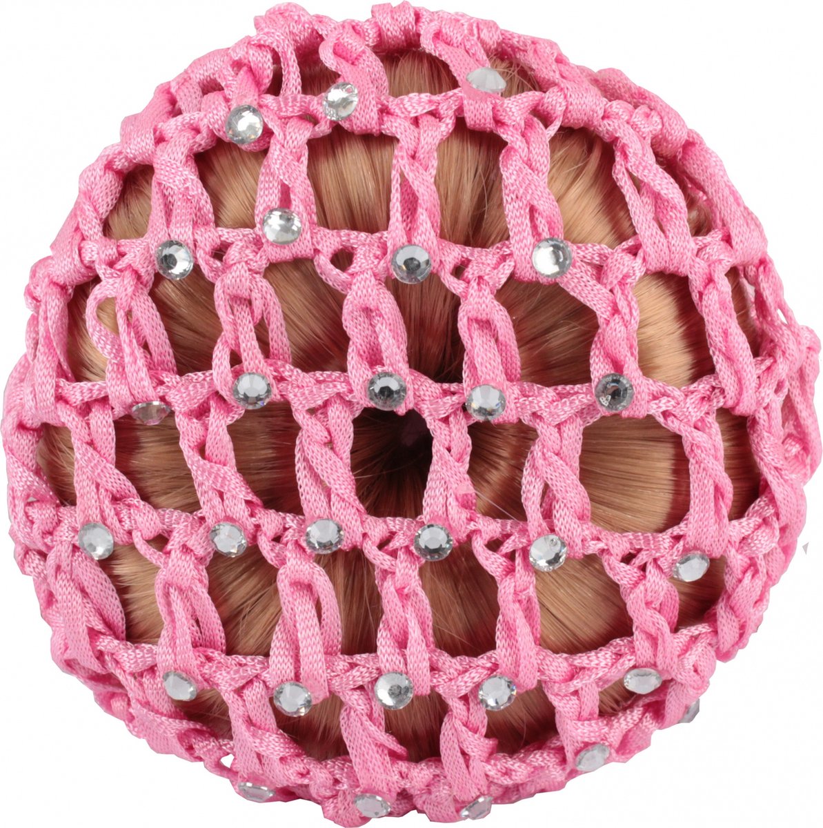 Horka Knot haarnet Strass - roze