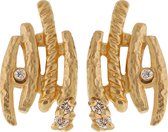 Orphelia Oorbel Gold Zirconium Sterling Zilver 925