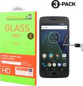 DrPhone 3 x Moto G5 Plus Glas - Glazen Screen protector - Tempered Glass 2.5D 9H (0.26mm)