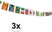 3x Internationale vlaggenlijn 7 meter