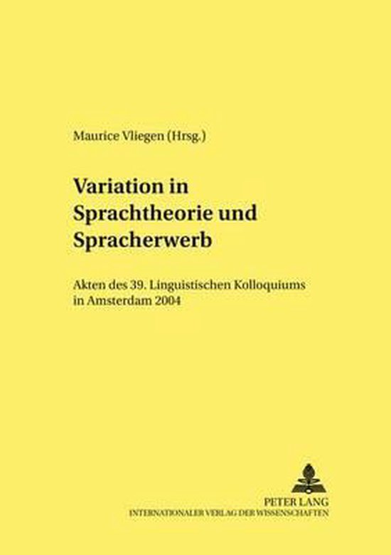 Variation in Sprachtheorie und Spracherwerb - cover