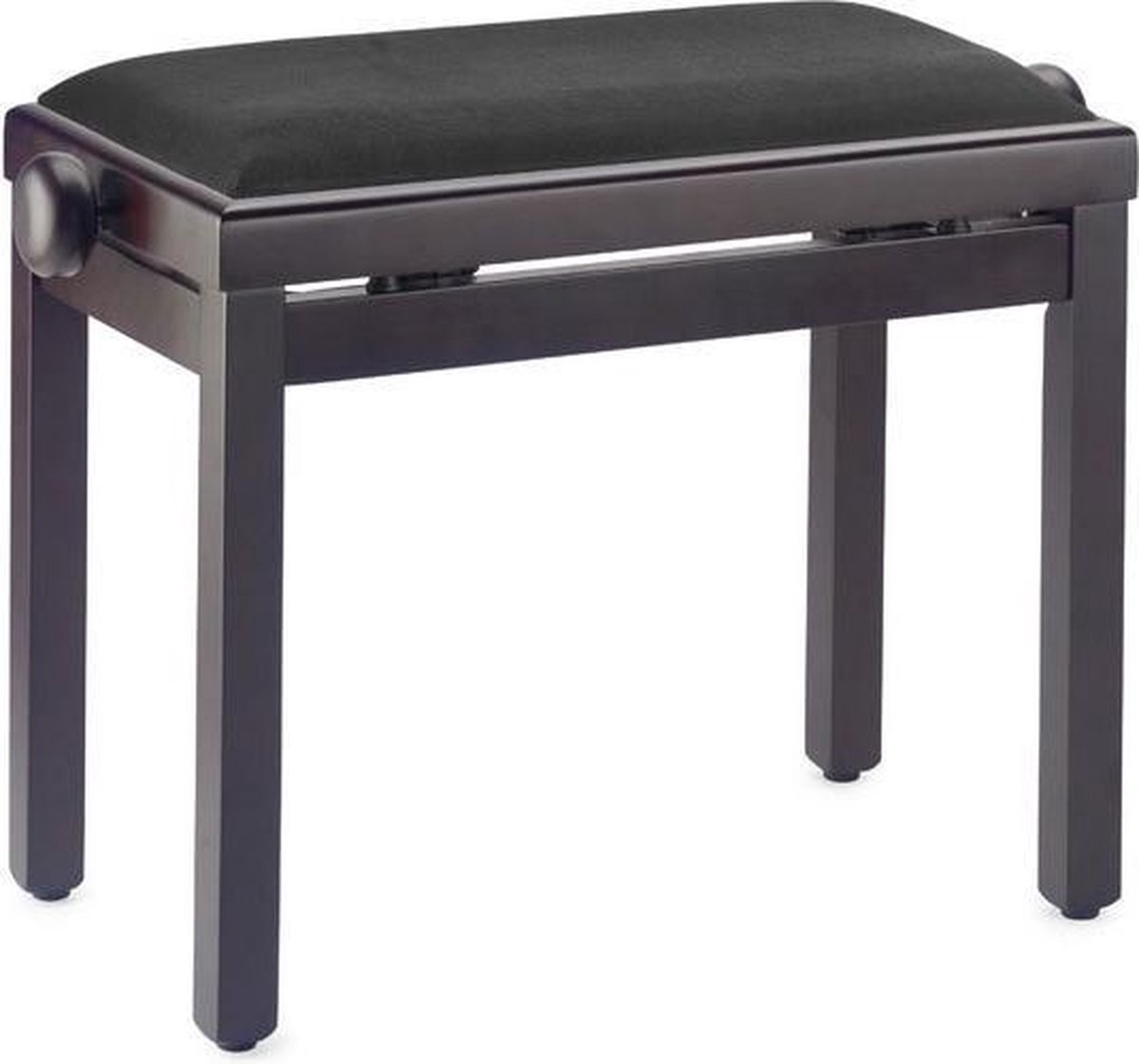 Stagg PB39 RWM SVBK - Pianobank, palissander (mat), zwarte fluelen zitting - Bruin