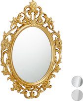 Relaxdays spiegel barokstijl - sierspiegel gang - wandspiegel - design - wanddecoratie - goud