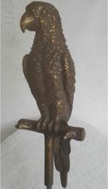 Beeldje bronzen Papegaai - Ara tuinsteker - brons