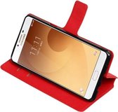 Rood Samsung Galaxy C9 TPU wallet case booktype hoesje HM Book