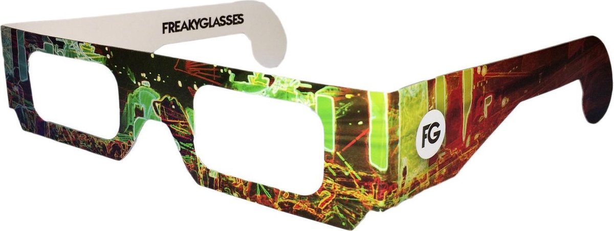 Freaky Glasses - Kartonnen diffract spacebrillen 25 x