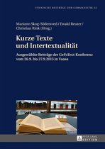 Finnische Beitraege zur Germanistik 32 - Kurze Texte und Intertextualitaet