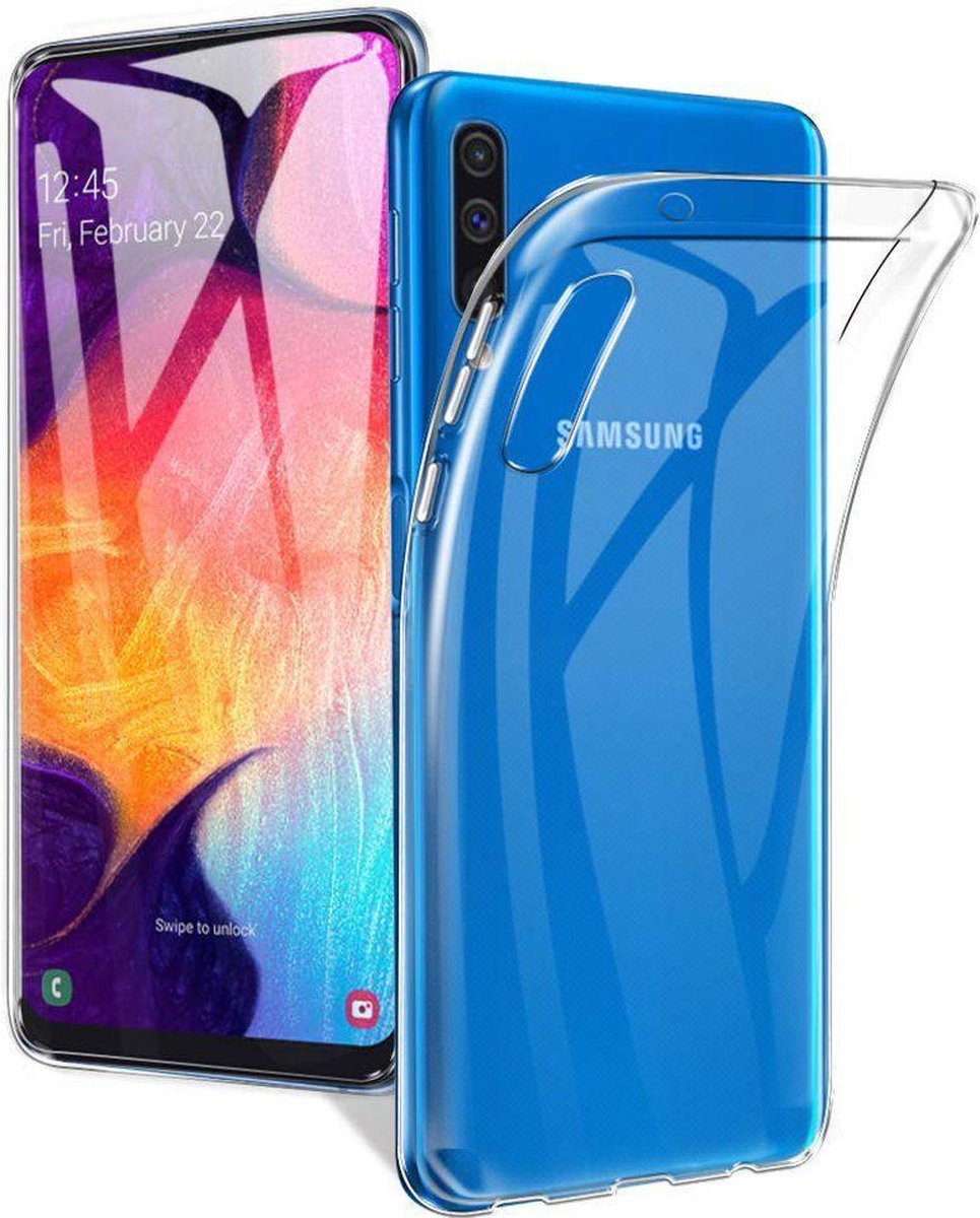 HB Hoesje Geschikt voor Samsung Galaxy A50 en A30s - Siliconen Back Cover - Transparant