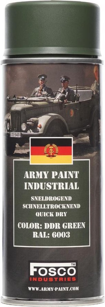 Fosco spuitbus legerverf 400ml DDR green