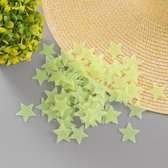 [25% korting!] Glow in the dark sterren / 150 stuks / Set met verschillende formaten / Lichtgevende muursticker / Geel