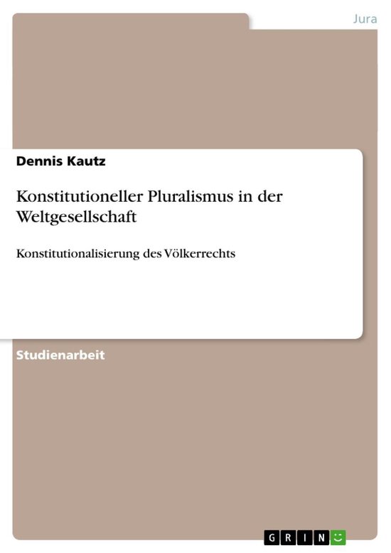 Konstitutioneller Pluralismus in der Weltgesellschaft - cover