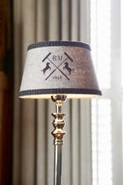 Rivièra Maison RM Polo Club Lamp shade - Lampenkap - 15 x 20 cm - Grijs - Wol