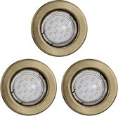 EGLO Igoa - Inbouwspot - LED - Brons - Set 3 Spots