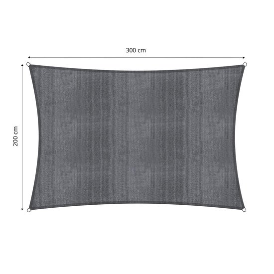 Auvent rectangulaire de Lumaland avec cordons de tension|polyester avec double couche pu | Rectangulaire 2 x 3 | 160 g / m²