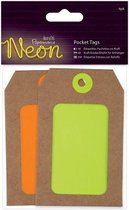 Pocket Tags (4pk) - Yellow and Orange Neon