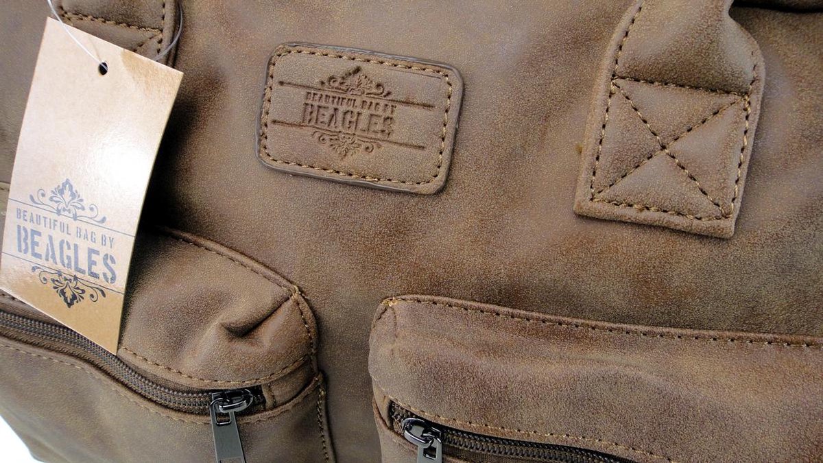 Beagles Omhang Hand Schoudertas Western Bag School Werk Universiteit Bruin bol