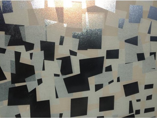 Anti-inkijk 68 x 300 cm raamfolie met diverse vakjes