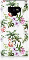 Samsung Galaxy Note 9 Standcase Hoesje Design Flamingo Palms