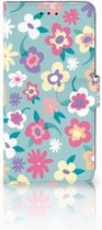 Samsung Galaxy A6 Plus 2018  Bookcase Hoesje Design Flower Power