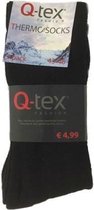 Q-tex - Thermosokken - 3 pack - zwart - Maat: 39-42