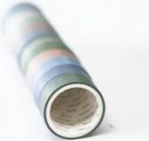 Moodadventures | Papier en DIY |Set 12 rollen Japanse Washi Tape Pastel Forest Breed