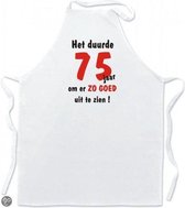 Mijncadeautje Schort Keukenschort Het duurde 75 jaar om er zo goed uit te zien !