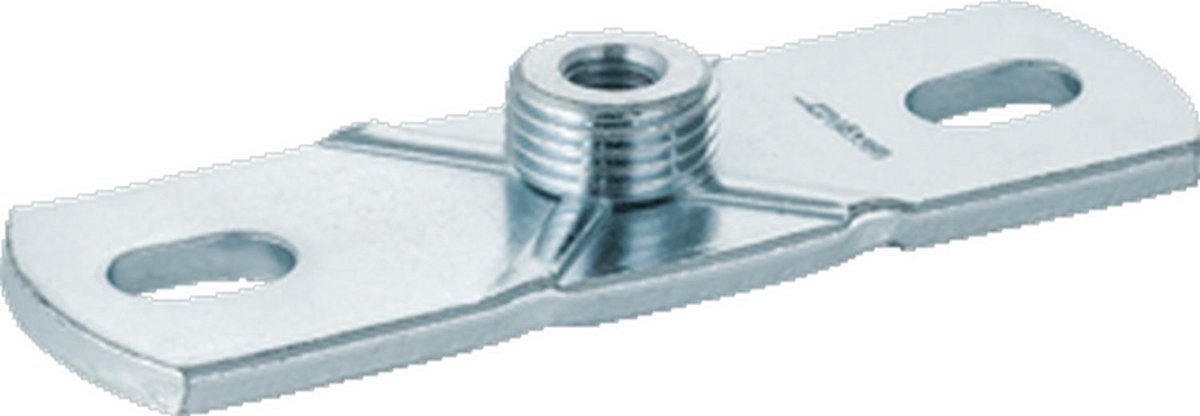 GEB grondplaat v/beugelbev PE, staal, (bxlxh) 40x120x14mm, el verz