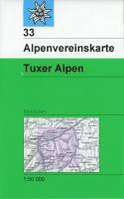 DAV Alpenvereinskarte 33 Tuxer Alpen 1 : 50 000 Skirouten - cover